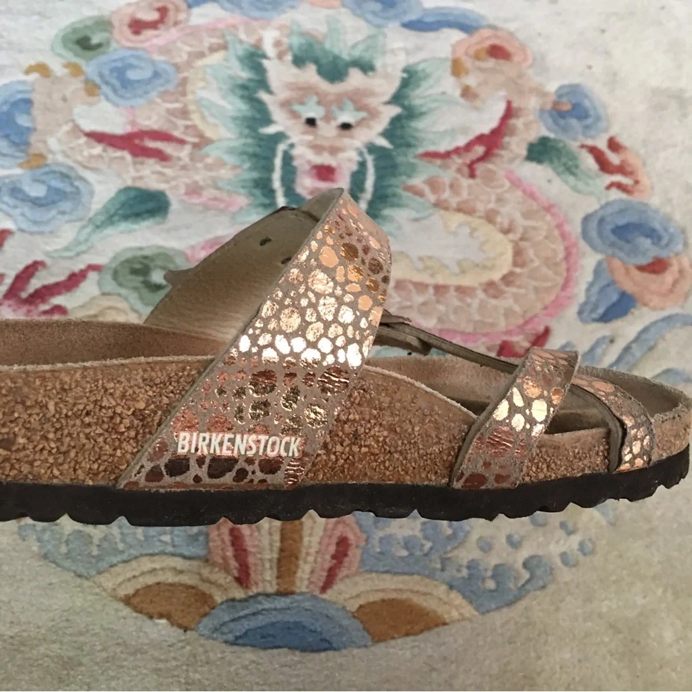 Birkenstock Sydney Womens Med Metallic Footbed Sandal (EU 35.  US 4-4.5)